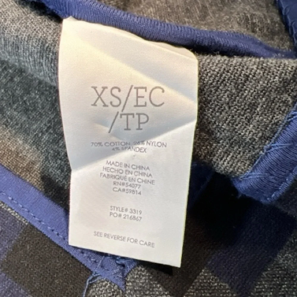 CAbi Blue and Gray Checkered Pea Coat - Picture 7 of 9